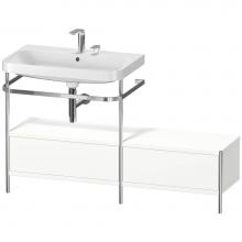 Duravit HP4862E3636 - Happy D.2 Plus C-Shaped Vanity Kit with Sink and Metal Console White