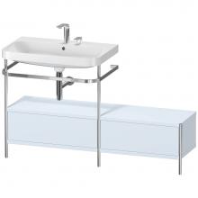 Duravit HP4862E9797 - Duravit Happy D.2 Plus C-Shaped Vanity Kit with Sink and Metal Console Light Blue