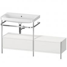 Duravit HP4862N3939 - Happy D.2 Plus C-Shaped Vanity Kit with Sink and Metal Console Nordic White