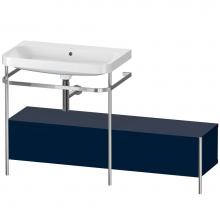 Duravit HP4862N9898 - Happy D.2 Plus C-Shaped Vanity Kit with Sink and Metal Console Midnight Blue