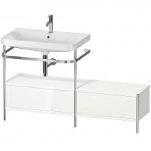 Duravit HP4862O2222 - Happy D.2 Plus C-Shaped Vanity Kit with Sink and Metal Console White