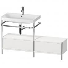 Duravit HP4862O3939 - Happy D.2 Plus C-Shaped Vanity Kit with Sink and Metal Console Nordic White