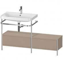 Duravit HP4862O7575 - Happy D.2 Plus C-Shaped Vanity Kit with Sink and Metal Console Linen