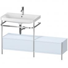 Duravit HP4862O9797 - Duravit Happy D.2 Plus C-Shaped Vanity Kit with Sink and Metal Console Light Blue