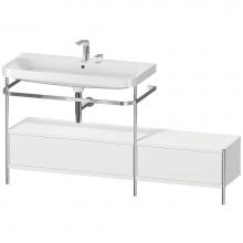 Duravit HP4863E3939 - Happy D.2 Plus C-Shaped Vanity Kit with Sink and Metal Console Nordic White