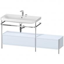 Duravit HP4863E9797 - Duravit Happy D.2 Plus C-Shaped Vanity Kit with Sink and Metal Console Light Blue