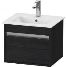 Duravit KT640401616 - Ketho One Drawer Wall-Mount Vanity Unit Oak Black