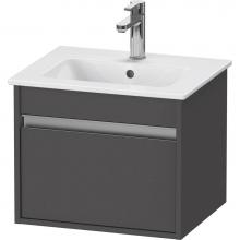 Duravit KT640404949 - Ketho One Drawer Wall-Mount Vanity Unit Graphite