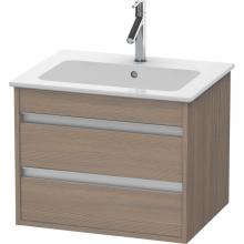 Duravit KT642803535 - Ketho Two Drawer Wall-Mount Vanity Unit Oak Terra