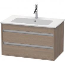 Duravit KT642903535 - Ketho Two Drawer Wall-Mount Vanity Unit Oak Terra