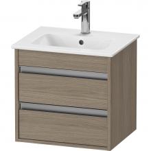 Duravit KT644403535 - Ketho Two Drawer Wall-Mount Vanity Unit Oak Terra