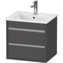 Duravit KT644404949 - Ketho Two Drawer Wall-Mount Vanity Unit Graphite