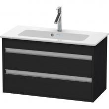 Duravit KT645301616 - Ketho Two Drawer Wall-Mount Vanity Unit Oak Black