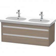 Duravit KT664903535 - Ketho Two Drawer Wall-Mount Vanity Unit Oak Terra