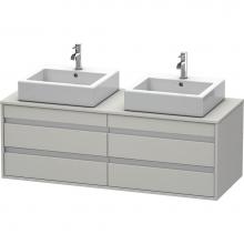 Duravit KT6657B0707 - Duravit Ketho Vanity Unit Wall-Mounted  Concrete Gray Matte