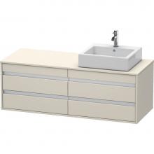 Duravit KT6657R9191 - Duravit Ketho Vanity Unit Wall-Mounted  Taupe Matte