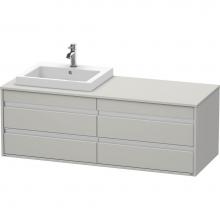 Duravit KT6757L0707 - Duravit Ketho Vanity Unit Wall-Mounted  Concrete Gray Matte