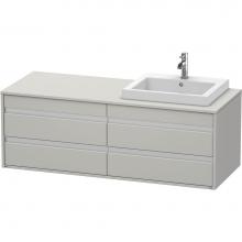 Duravit KT6757R0707 - Duravit Ketho Vanity Unit Wall-Mounted  Concrete Gray Matte