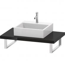 Duravit LC102C04040 - L-Cube Console with One Sink Cut-Out Black