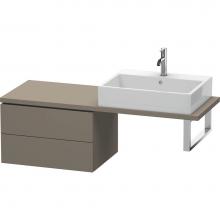 Duravit LC582809090 - Duravit L-Cube Low Cabinet For Console  Flannel Gray Satin Matte