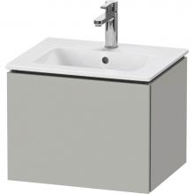 Duravit LC611800707 - L-Cube One Drawer Wall-Mount Vanity Unit Concrete Gray