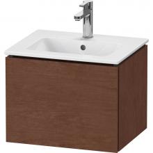 Duravit LC611801313 - L-Cube One Drawer Wall-Mount Vanity Unit American Walnut