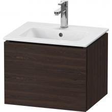 Duravit LC611806969 - L-Cube One Drawer Wall-Mount Vanity Unit Walnut Brushed