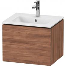 Duravit LC611807979 - L-Cube One Drawer Wall-Mount Vanity Unit Walnut