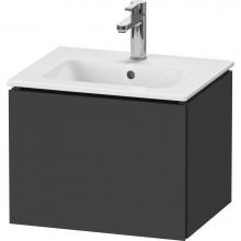 Duravit LC611808080 - L-Cube One Drawer Wall-Mount Vanity Unit Graphite