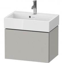 Duravit LC611900707 - L-Cube One Drawer Wall-Mount Vanity Unit Concrete Gray