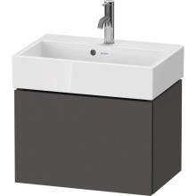 Duravit LC611904949 - L-Cube One Drawer Wall-Mount Vanity Unit Graphite