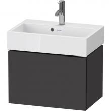 Duravit LC611908080 - L-Cube One Drawer Wall-Mount Vanity Unit Graphite