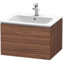 Duravit LC614002121 - L-Cube One Drawer Wall-Mount Vanity Unit Walnut Dark