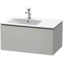 Duravit LC614100707 - L-Cube One Drawer Wall-Mount Vanity Unit Concrete Gray