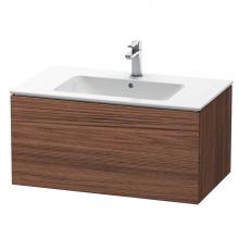 Duravit LC614102121 - L-Cube One Drawer Wall-Mount Vanity Unit Walnut Dark