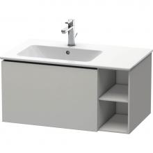 Duravit LC619100707 - L-Cube One Drawer Wall-Mount Vanity Unit Concrete Gray