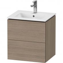 Duravit LC621803535 - L-Cube Two Drawer Wall-Mount Vanity Unit Oak Terra