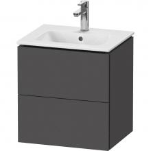 Duravit LC621804949 - L-Cube Two Drawer Wall-Mount Vanity Unit Graphite