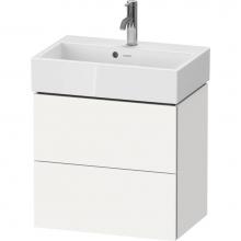 Duravit LC621901818 - L-Cube Two Drawer Wall-Mount Vanity Unit White