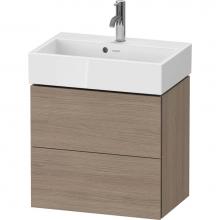 Duravit LC621903535 - L-Cube Two Drawer Wall-Mount Vanity Unit Oak Terra