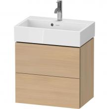 Duravit LC621907171 - L-Cube Two Drawer Wall-Mount Vanity Unit Mediterranean Oak