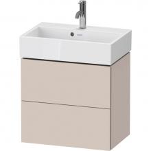 Duravit LC621909191 - L-Cube Two Drawer Wall-Mount Vanity Unit Taupe