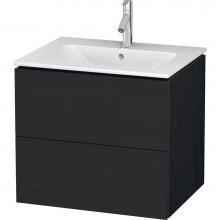 Duravit LC624001616 - L-Cube Two Drawer Wall-Mount Vanity Unit Oak Black