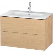 Duravit LC624103030 - Duravit L-Cube 32 1/4'' Wall Mount Two Drawer Single Vanity Cabinet in Natural Oak, Sink