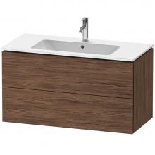 Duravit LC624202121 - L-Cube Two Drawer Wall-Mount Vanity Unit Walnut Dark