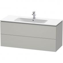 Duravit LC624300707 - Duravit L-Cube 48'' Wall Mount Two Drawer Single Vanity Cabinet in Matte Concrete Gray,