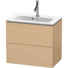 Duravit LC625603030 - L-Cube Two Drawer Wall-Mount Vanity Unit Natural Oak