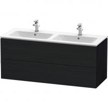 Duravit LC625801616 - L-Cube Two Drawer Wall-Mount Vanity Unit Oak Black