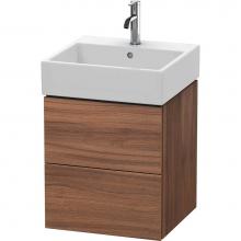 Duravit LC627407979 - Duravit L-Cube 19'' Wall Mount Two Drawer Single Vanity Cabinet in Natural Walnut, Sink