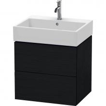 Duravit LC627501616 - L-Cube Two Drawer Wall-Mount Vanity Unit Oak Black